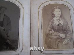 1860s CIVIL WAR ERA PHOTO ALBUM. 46 IMAGES. TINTYPES/CDV'S