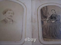 1860s CIVIL WAR ERA PHOTO ALBUM. 46 IMAGES. TINTYPES/CDV'S