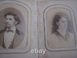 1860s CIVIL WAR ERA PHOTO ALBUM. 46 IMAGES. TINTYPES/CDV'S