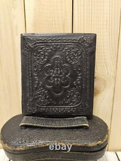 1860s CIVIL WAR INFANTRY OR CAVALRY TINTYPE PHOTO NEAR MINT ORANGE TAX STAMP