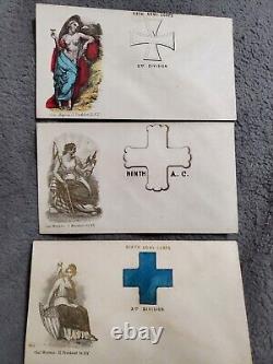 1860s Civil War Charles Magnus Patriotic Covers Envelope Ladies Army Corps
