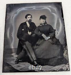 1860s Silver Daguerreotype, Holmes Booth & Hayden's Superfine Tintype Gold Frame