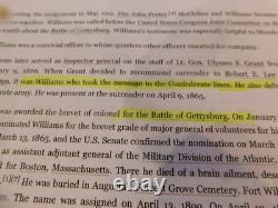 1861 Civil War General Seth Williams Muddy Branch Camp Md Furlough Gen Banks 445