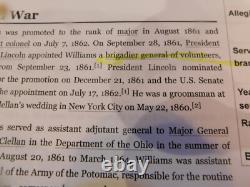 1861 Civil War General Seth Williams Muddy Branch Camp Md Furlough Gen Banks 445