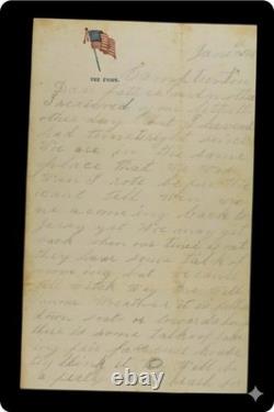 1861 Civil War Letter Theodore Van Camp, 15th NJ Wounded & Andersonville POW