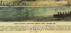 = 1861 FORT SUMTER & CASTLE PICKNEY US Civil War Hand Tinted Poster FRANK LESLIE