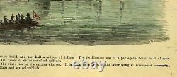 = 1861 FORT SUMTER & CASTLE PICKNEY US Civil War Hand Tinted Poster FRANK LESLIE