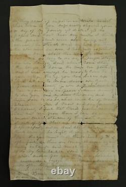 1861 antique CIVIL WAR SOLDIER LETTER virginia CAPT JOHN PRICE BROCK to Amanda
