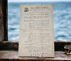 1862 Civil War Blockade Runner Schooner Defiance Original Sale Customs Document