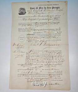 1862 Civil War Blockade Runner Schooner Defiance Original Sale Customs Document