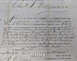 1862 Civil War Blockade Runner Schooner Defiance Original Sale Customs Document