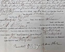 1862 Civil War Blockade Runner Schooner Defiance Original Sale Customs Document 1862 Civil War Blockade Runner Schooner Defiance Original Sale Customs Document