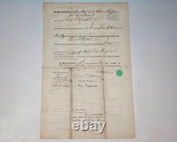 1862 Civil War Blockade Runner Schooner Defiance Original Sale Customs Document