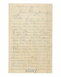 1862 Civil War Letter 1st Massachusetts Cavalry Battle of Secessionville