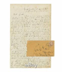 1862 Civil War Letter by Lieut. Frank D. Patterson, 15th Illinois Regt. History
