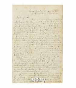 1862 Civil War Letter by Lieut. Frank D. Patterson, 15th Illinois Regt. History