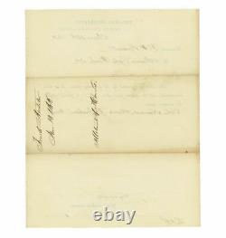 1862 Civil War Letter to US Marine Corps Paymaster, Major William W. Russell