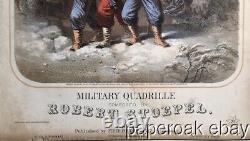 1862 Civil War full Color Litho Sheet Music U. S. Army Calls 7th Reg. N. Y. S. M
