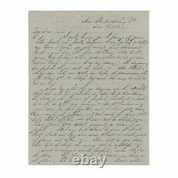 1862 Confederate Civil War Officer Letter Barksdale's Brigade Fredericksburg