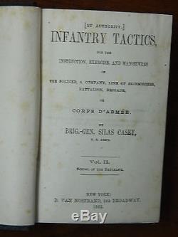 1862 Set of 3 Civil War Books Infantry Tactics by Silas Casey Army