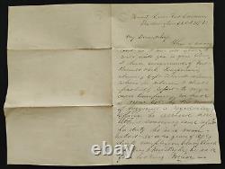 1862 antique CIVIL WAR SOLDIER LETTER original handwritten