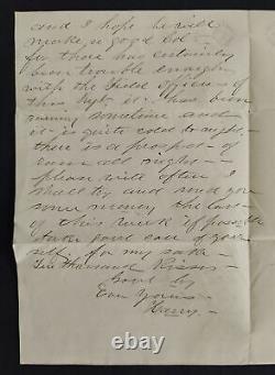 1862 antique CIVIL WAR SOLDIER LETTER original handwritten