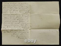 1862 antique CIVIL WAR SOLDIER LETTER original handwritten