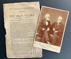 1863 Amasa Walker Photograph CIVIL War Tract Abolitionist Woman Suffrage Banking