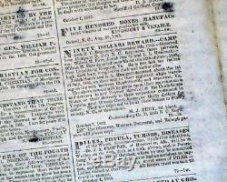 1863 CONFEDERATE Civil War Newspaper BATTLE OF GETTYSBURG Robert E. Lee's Report