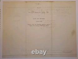 1863 Civil War Letter Transferring Horse & Mule Shoeing Supplies July 9 RARE