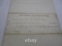 1863 Civil War Original Requesition 11th Reg Kentucky Vols Company G