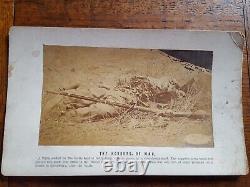 1863 Gettysburg Battle Dead Disemboweled Union Soldier Cabinet Card RARE