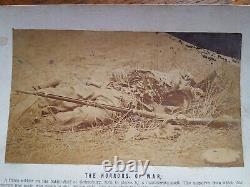 1863 Gettysburg Battle Dead Disemboweled Union Soldier Cabinet Card RARE