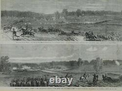 1863 Original Civil War Engraving Jefferson County Virginia Advance, Retreat