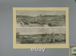 1863 Original Civil War Engraving Jefferson County Virginia Advance, Retreat