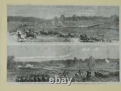 1863 Original Civil War Engraving Jefferson County Virginia Advance, Retreat