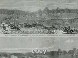 1863 Original Civil War Engraving Jefferson County Virginia Advance, Retreat