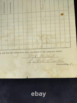 1864 CIVIL WAR Abstract Of Materials, 4th Quarter, SAVANNAH GA