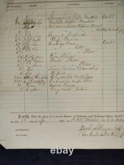 1864 CIVIL WAR Ordnance & Ordnance Stores CRACKER LINE, Wauhatchie Valley TN