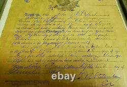 1864 CIVIL WAR Union Discharge Paper OHIO Infantry Stamped Bounty Paid 1867