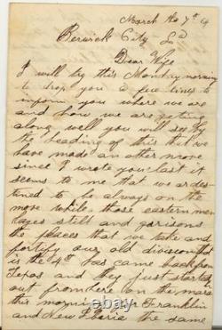 1864 CIVIL War Letter & Cover 83rd Ovi Hamilton Ohio Free State Spring Campaign