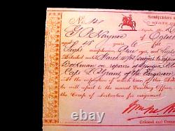 1864 Civil War CSA Oglethorpe County, Georgia Conscript Filled Form Beautiful