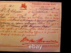 1864 Civil War CSA Oglethorpe County, Georgia Conscript Filled Form Beautiful