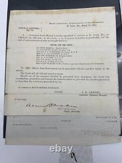 1864 Civil War Court Marshal Document George H. Bean Allen Blacker