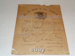 1864 Civil War Discharge 100 Day Pennsylvania Cavalry Independent CPT Sanno Rare