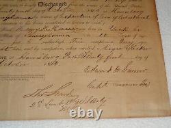 1864 Civil War Discharge 100 Day Pennsylvania Cavalry Independent CPT Sanno Rare