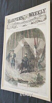 1864 Civil War Union Mjr General Ben Butler Autograph Cut Paper + Harpers Sketch