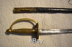 1864 Dated Original Very Nice 1840 Model NCO Civil War Sword with Scabbard (N1)