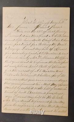 1864 Joseph Snow Letter Arrest of A. S. Barton for Mail Robbery & Forgery, Nice