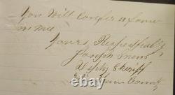 1864 Joseph Snow Letter Arrest of A. S. Barton for Mail Robbery & Forgery, Nice